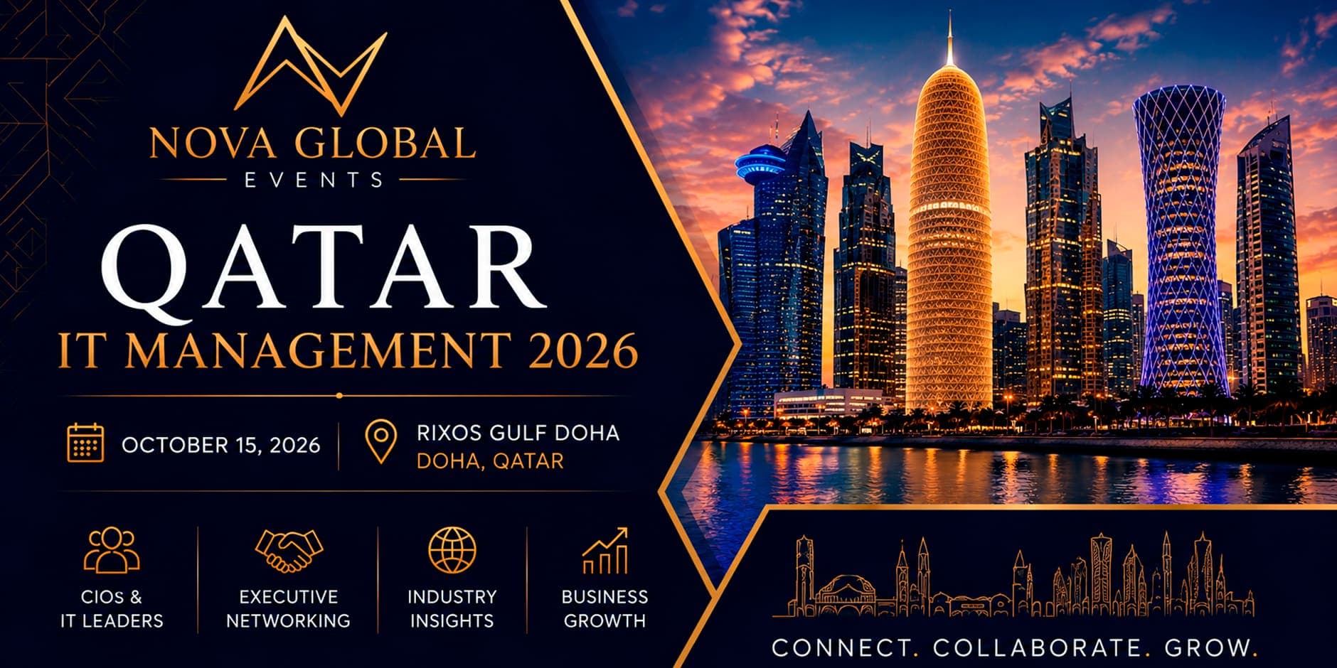 Qatar IT Management 2026 conference banner
