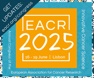 Banner for the EACR 2025 Congress showing the location of Lisbon, Portugal and the meeting dates 16-19 June 2025