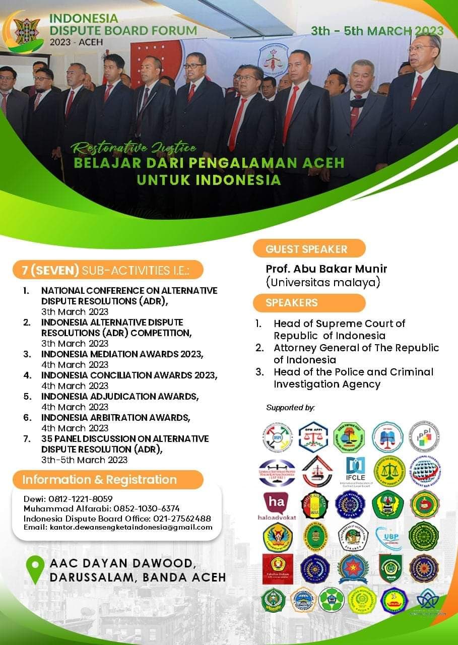 Official Brochure of Indonesia Dispute Board Forum 2023