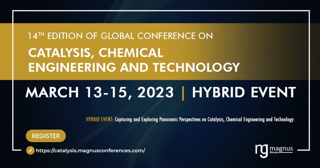 14th Edition of Global Conference on Catalysis, Chemical Engineering