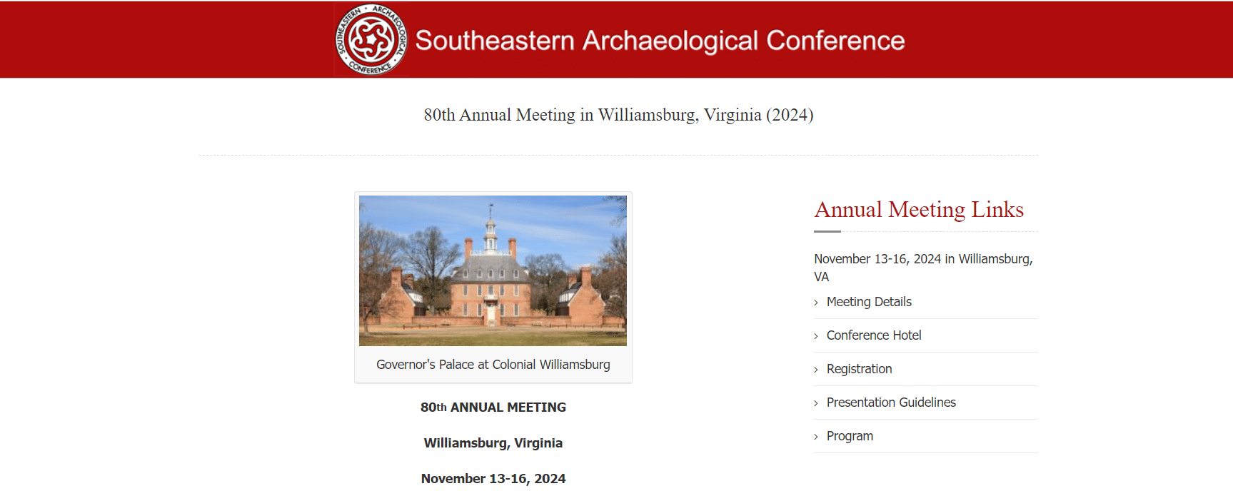 Annual Meeting in Williamsburg, Virginia (2024)